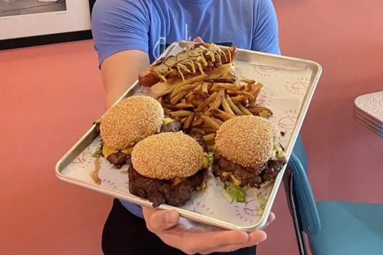 Burgers at Lachele’s Fine Foods located in Des Moines.
