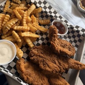 Chicken Tender Basket w/ lemon pepper Fries at Mic's Kitchen located in Gastonia, NC.