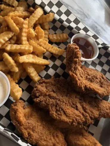 Chicken Tender Basket w/ lemon pepper Fries at Mic's Kitchen located in Gastonia, NC.