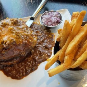 Chili Cheeseburger at Mike's Grillhouse located in Modesto, CA.