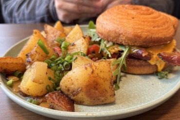 Croissant Breakfast Sandwich at The Pantry located in Roseville, CA.