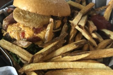 Deep South Burger at Backwoods Burger Bar located in Kingsport, TN.