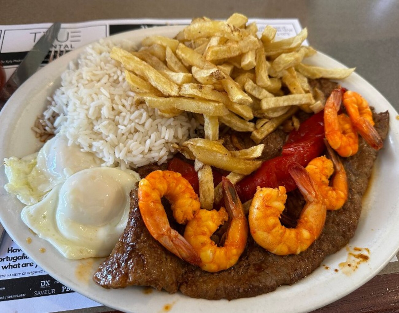Food at Caravela Family Restaurant located in Fall River, MA.