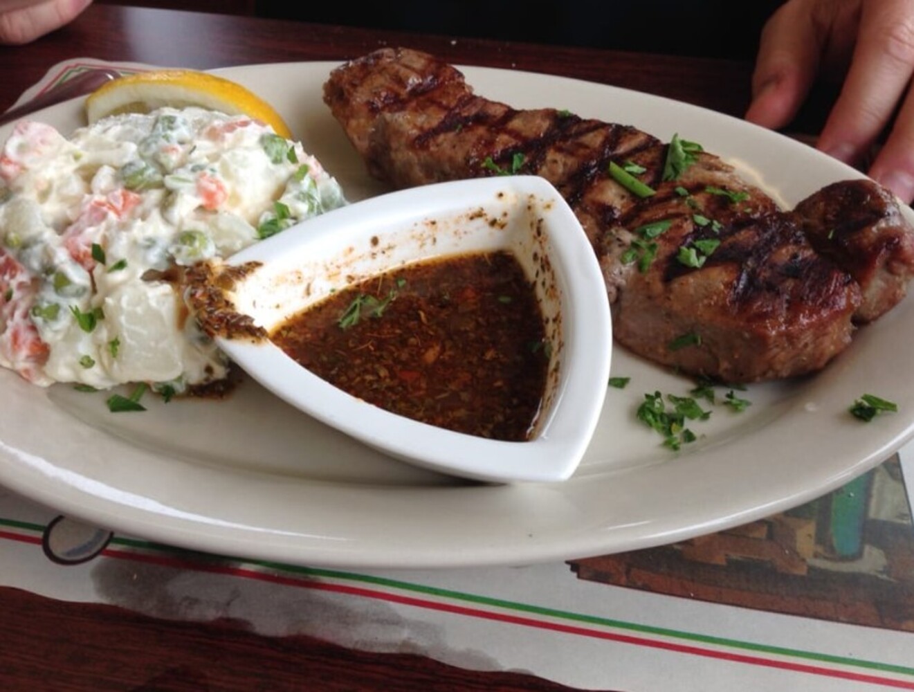 Food at Dicor Italian & Argentinian Restaurant located in North Andover, MA. 