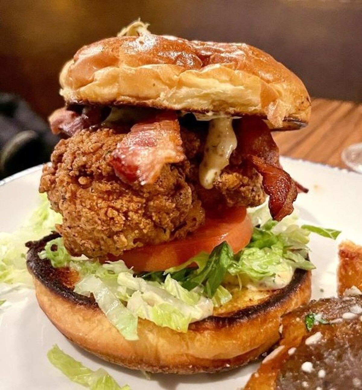 Fried Chicken Sandwich at Tupelo Honey Southern Kitchen & Bar located in Asheville, NC.