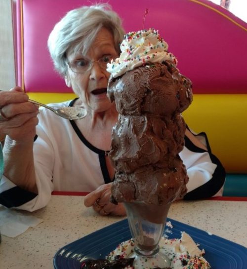 Hot fudge Sundae at Poky Dot located in Fairmont, WV.