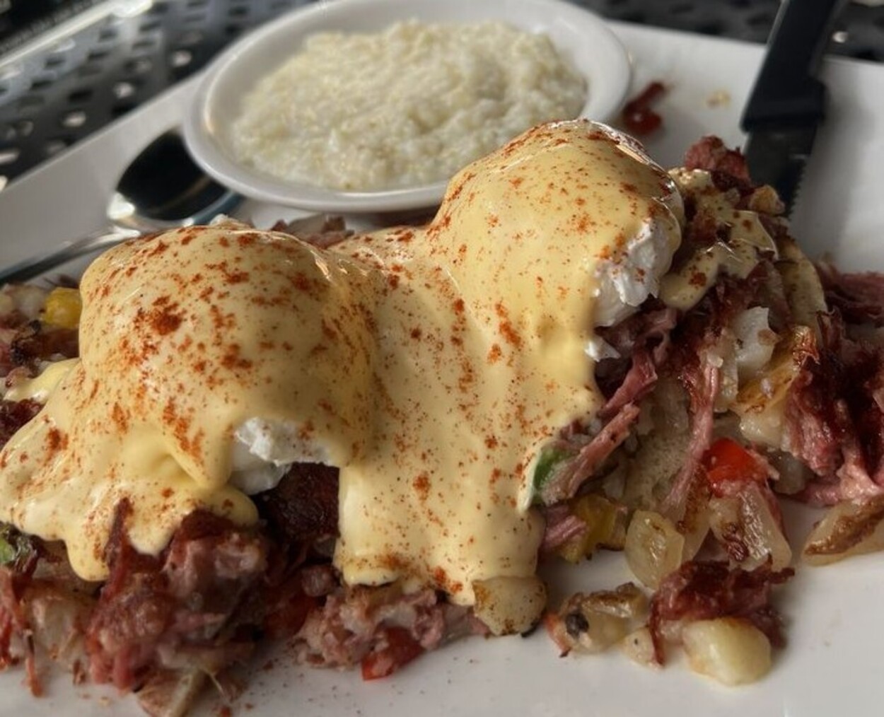 Irish Eggs Benedict at Berry Fresh Cafe located in Port St Lucie. 