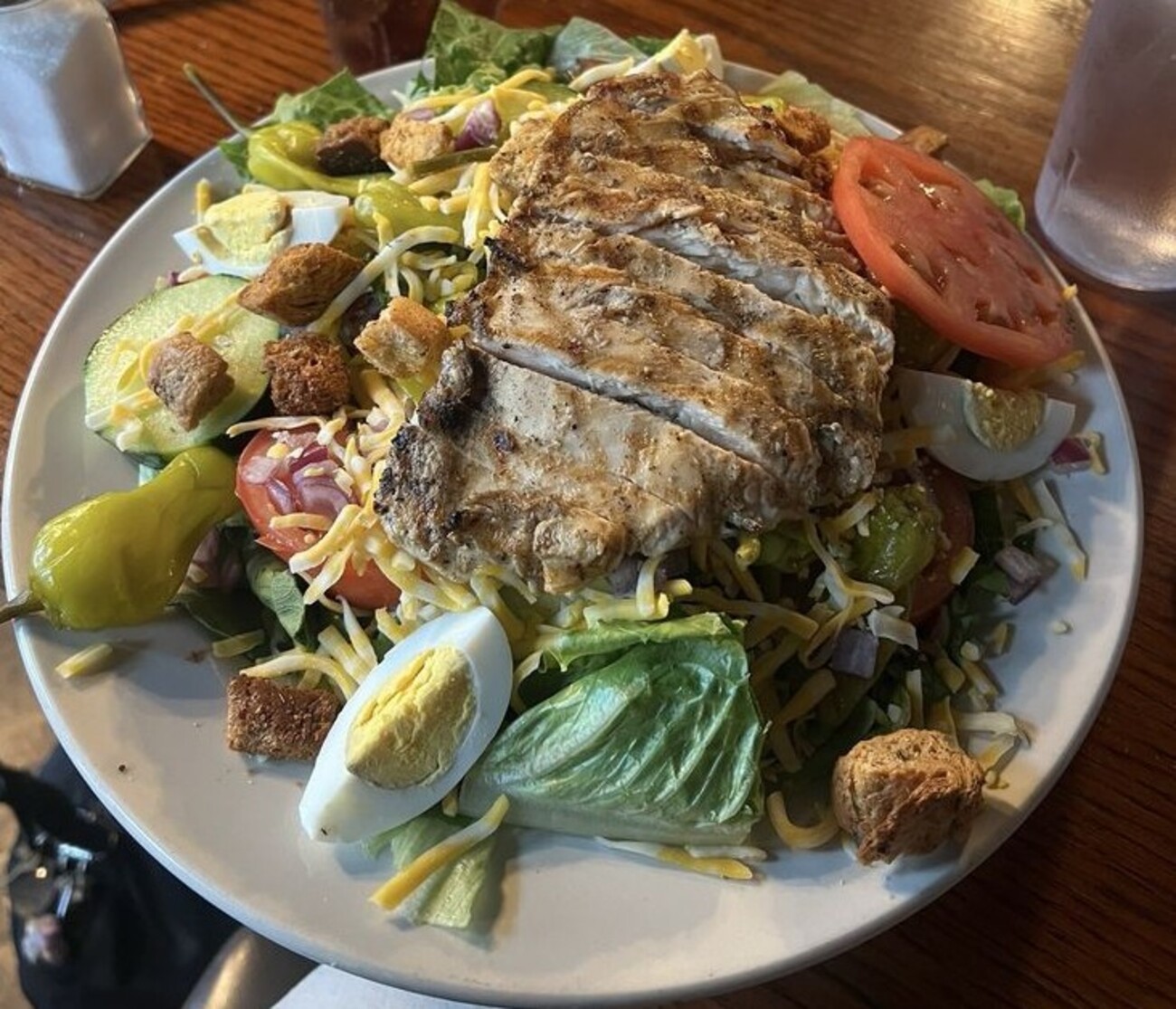 Large Grilled Chicken Salad at Ye Olde Durty Bird located in Toledo, OH.   