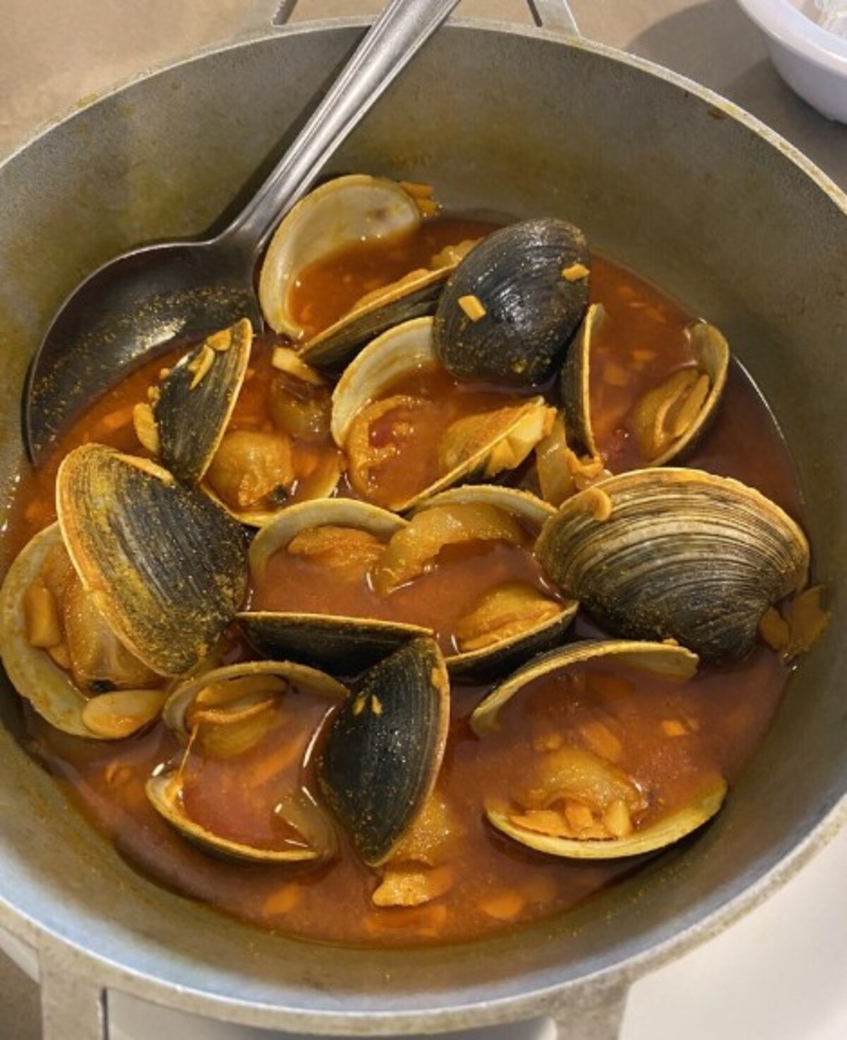 Little neck clams at Caravela Family Restaurant located in Fall River, MA.