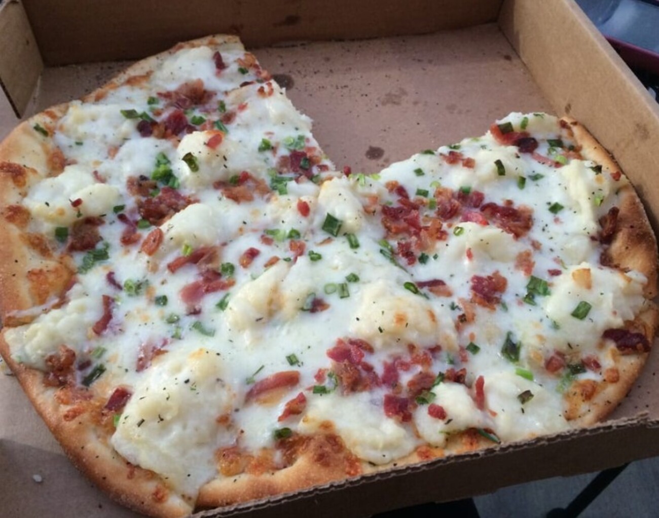 Mashed Potato Pizza at Fetta Specialty Pizza & Spirits located in Owensboro, KY.   