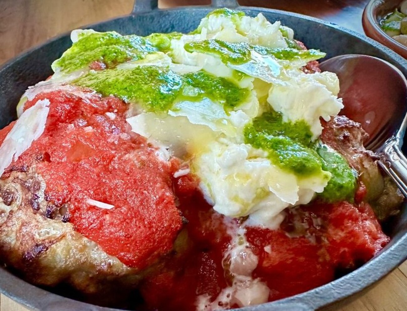 Meatballs at Stracci Pizza located in Alexandria, VA. 