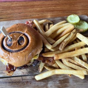 Pig Burger at Flying Pig Tavern & Tap located in Bethlehem, PA.