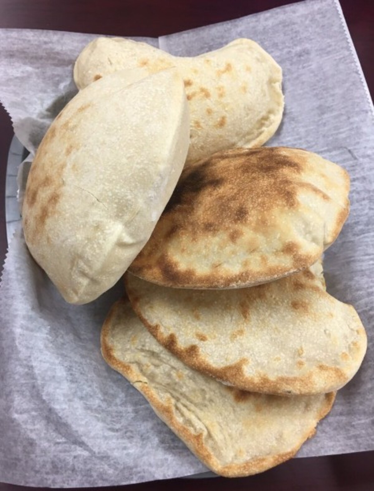 Pita Bread at Chef Moussa located in Peoria, IL. 