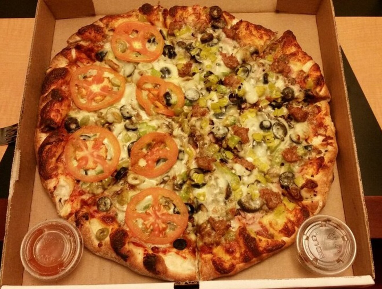 Pizza at Pizza by the Pound located in Paducah, KY. 