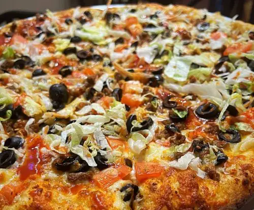 Pizza at Frog Pond Pub & Pizzeria located in Wilkes Barre, PA.