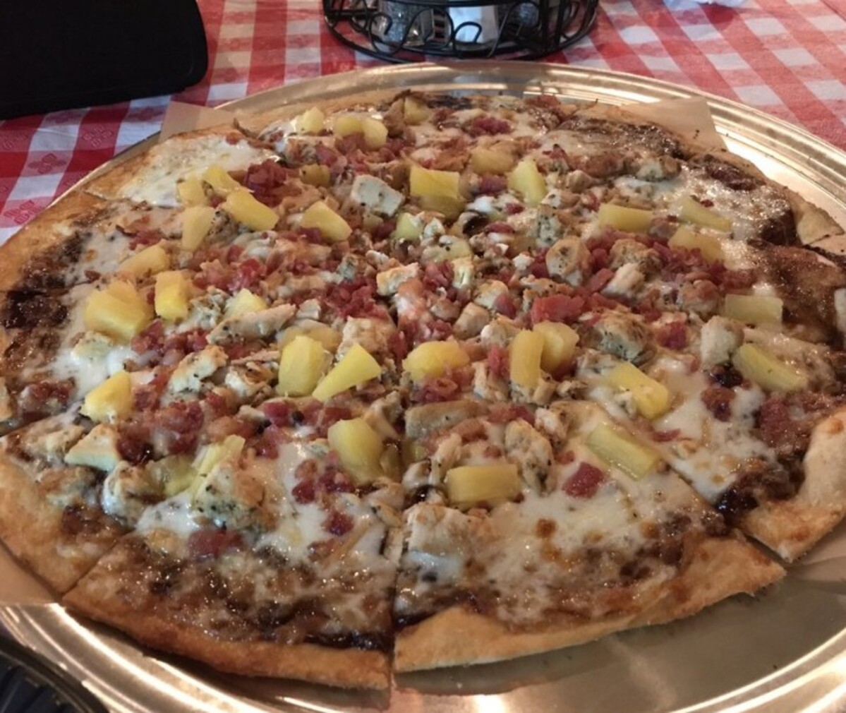 Pizza at Woodstone Pizzeria located in Bakersfield, CA. 