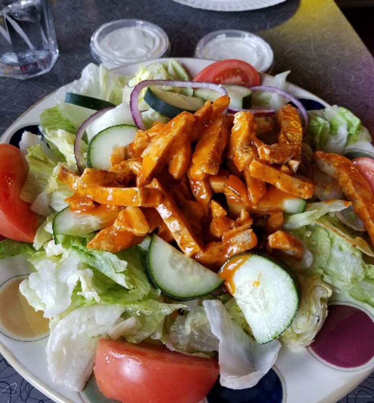 Salad at Frog Pond Pub & Pizzeria located in Wilkes Barre, PA. 