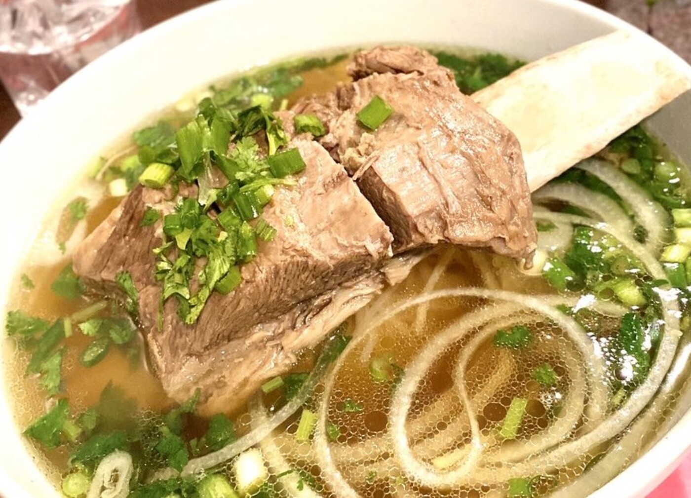 Short Rib Pho at Sizzling Kitchen located in Lowell, MA.