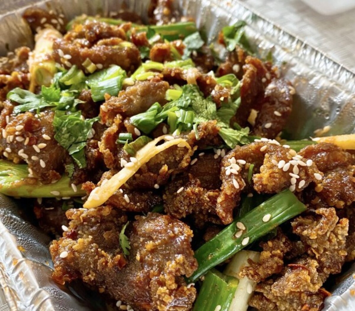 Sizzling Teriyaki Beef Spicy at Sizzling Kitchen located in Lowell, MA.