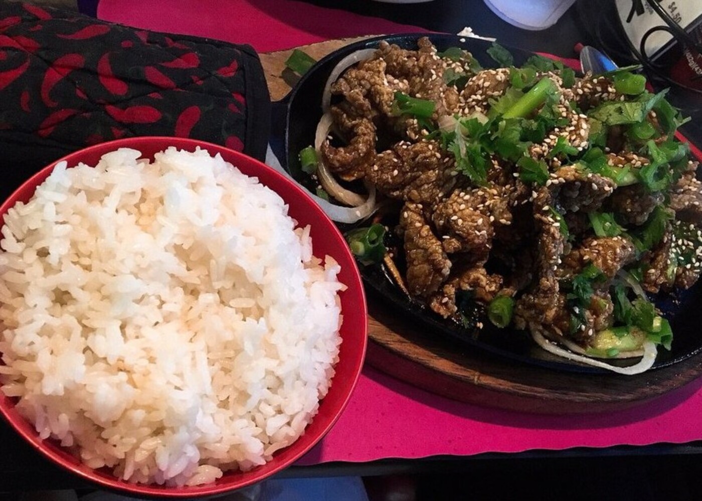 Sizzling Teriyaki Beef at Sizzling Kitchen located in Lowell, MA.