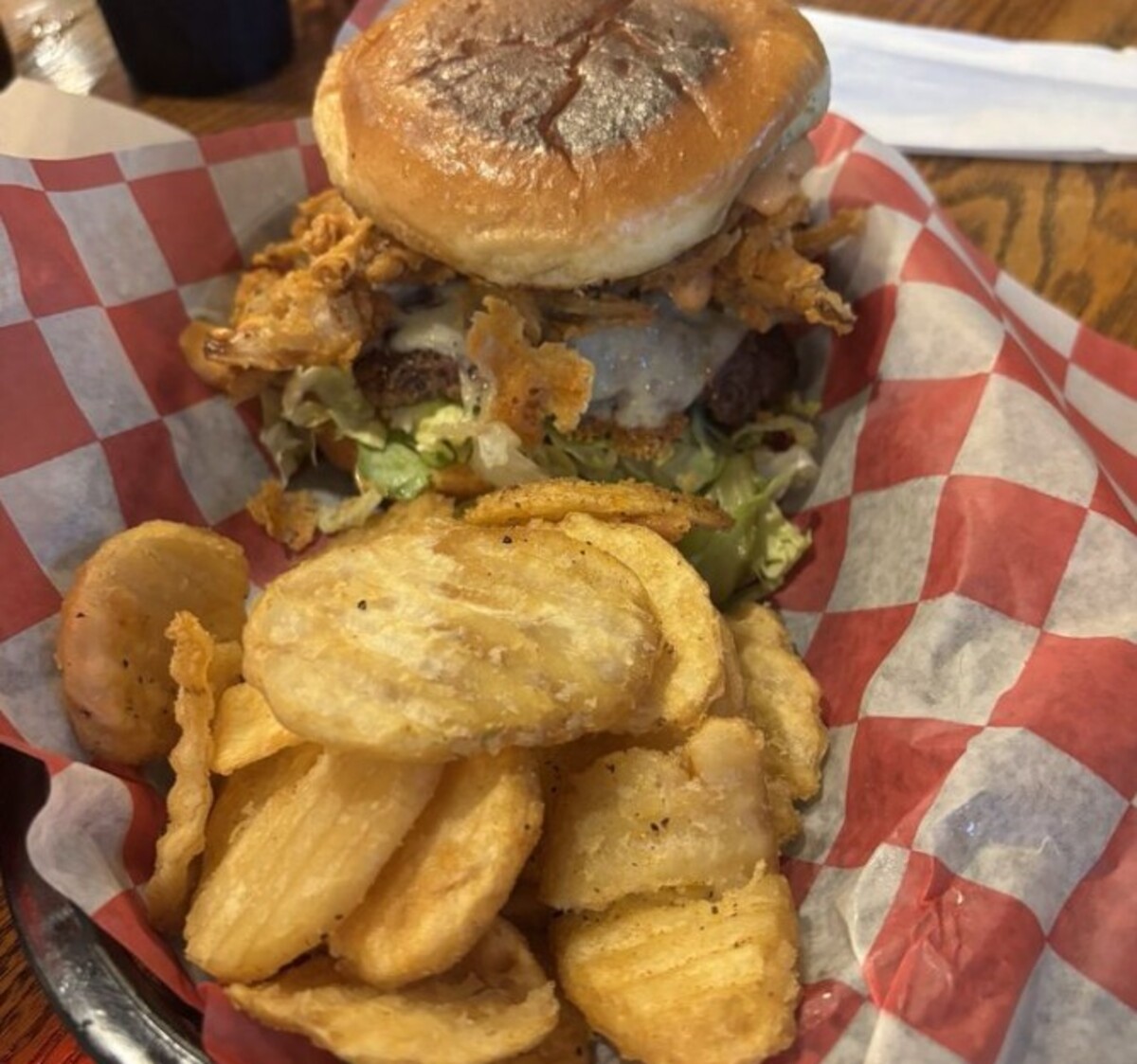 Smash Classic with thick chips at The Ugly Duckling located in Dayton, OH. 