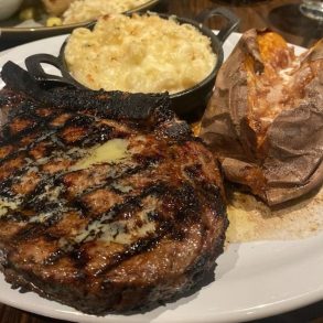 Steak at Spotted Cow Steakhouse located in Winston-Salem, NC.