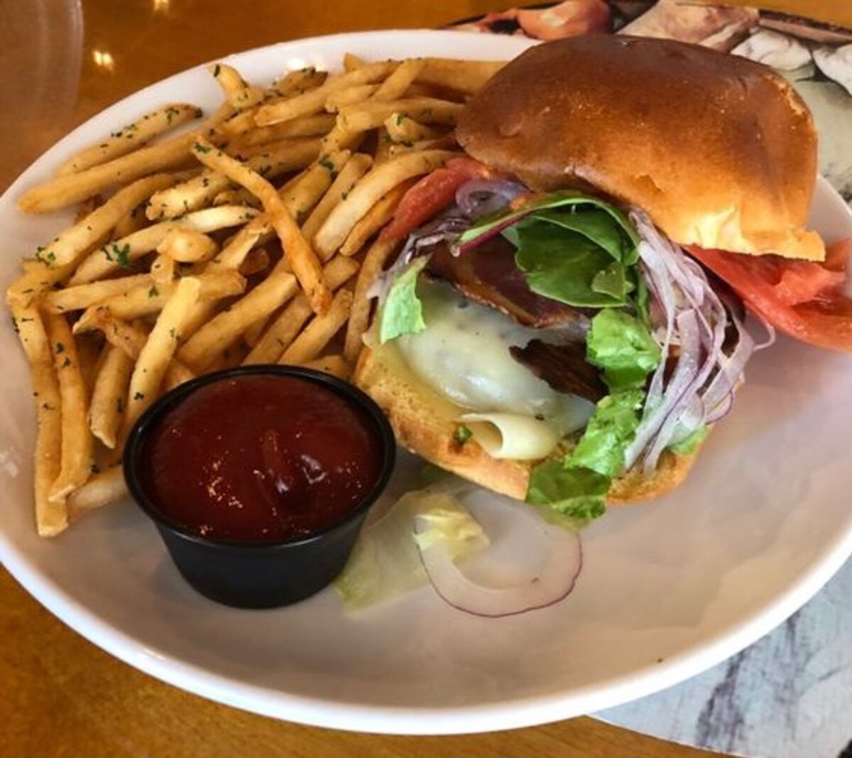 The Chooch Burger at The Italian Joint located in Kissimmee, FL. 