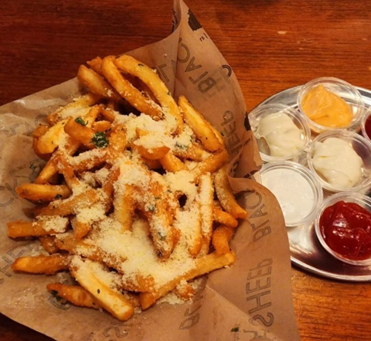 Truffle and Parmesan Fries at Black Sheep located in Springfield, MO. 