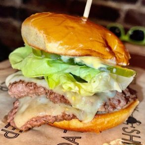 Ugly Cheeseburger at Black Sheep located in Springfield, MO.