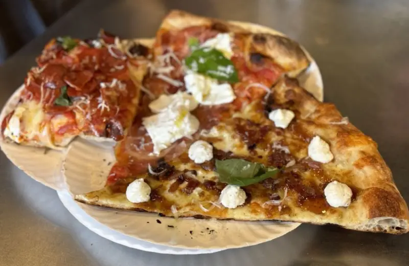 Pepperoni square pizza Prosciutto + burrata Fig + bacon jam