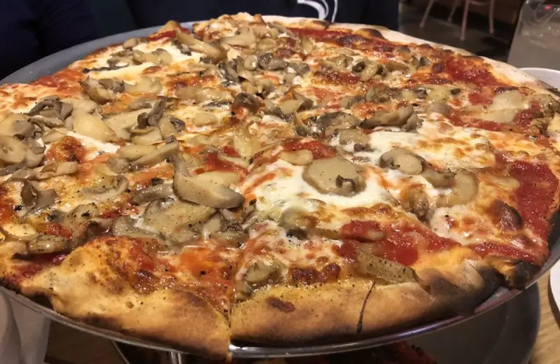 Extra cheese with mushrooms