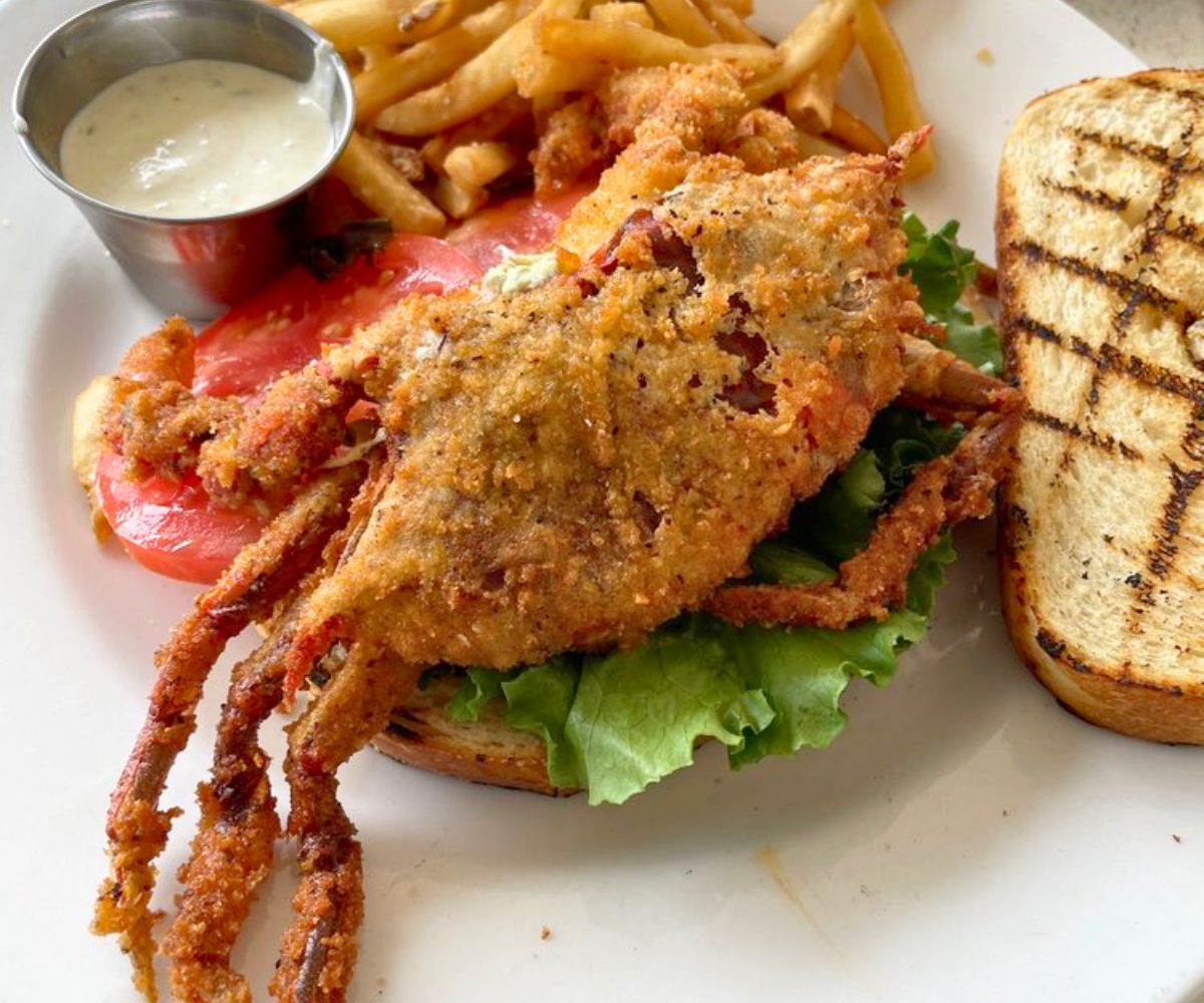 Soft-Shell Crab Sandwich at Boatyard Bar & Grill in Annapolis, Maryland