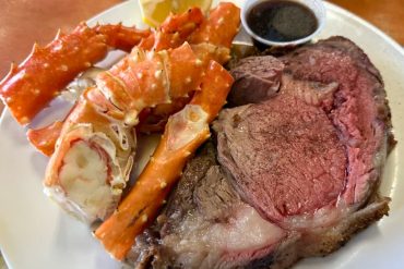 Prime Rib and King Crab Legs at Ray's Café in Honolulu, Hawaii