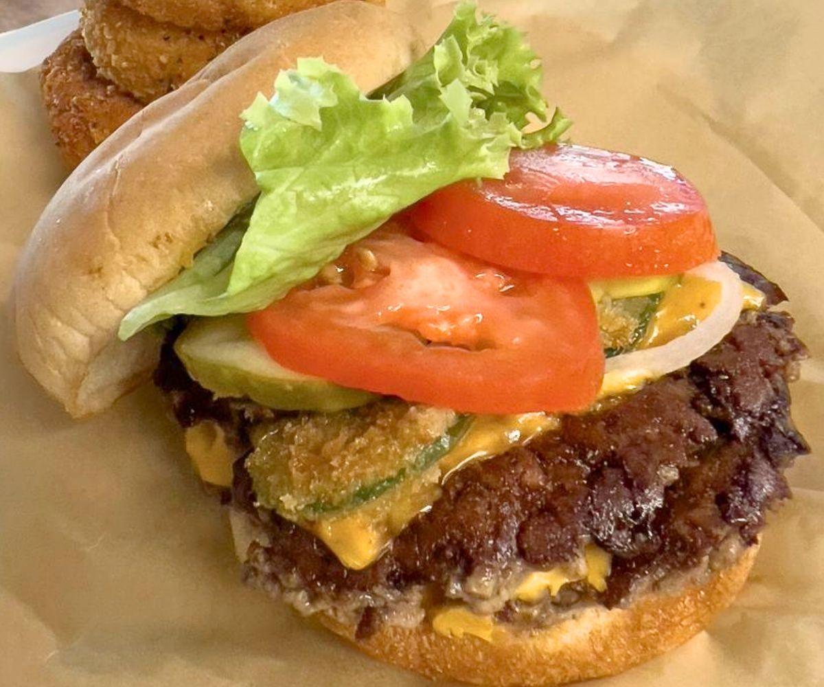 Holy Smokes Burger at Buddha Burger in Pflugerville, Texas