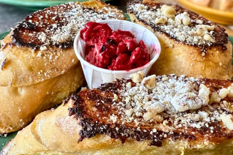 Stuffed French Toast at Snow City Cafe in Anchorage, Alaska