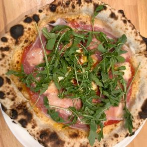 Prosciutto Pizza at Luna Pizza Cafe in Greenville, North Carolina