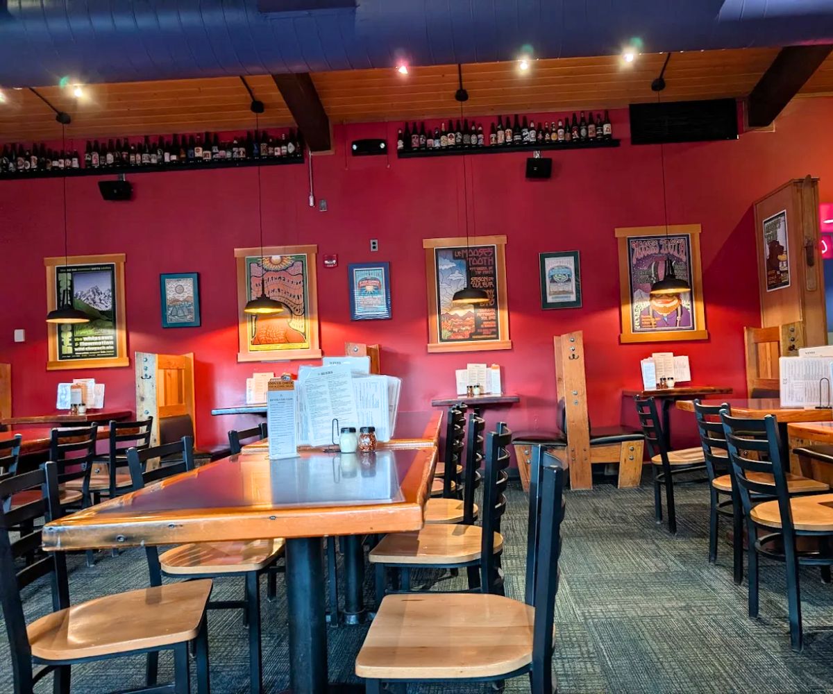 interior of Moose's Tooth in Anchorage, Alaska