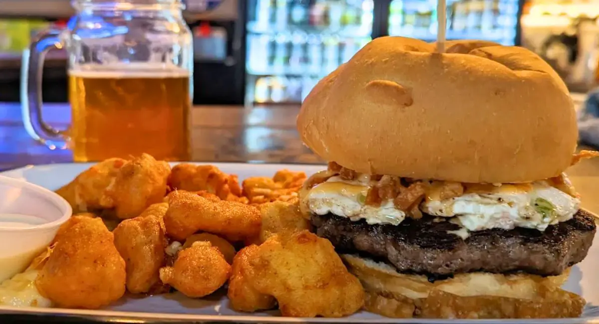 Crab Goon Burger at Home Burger Bar in Appleton, Wisconsin