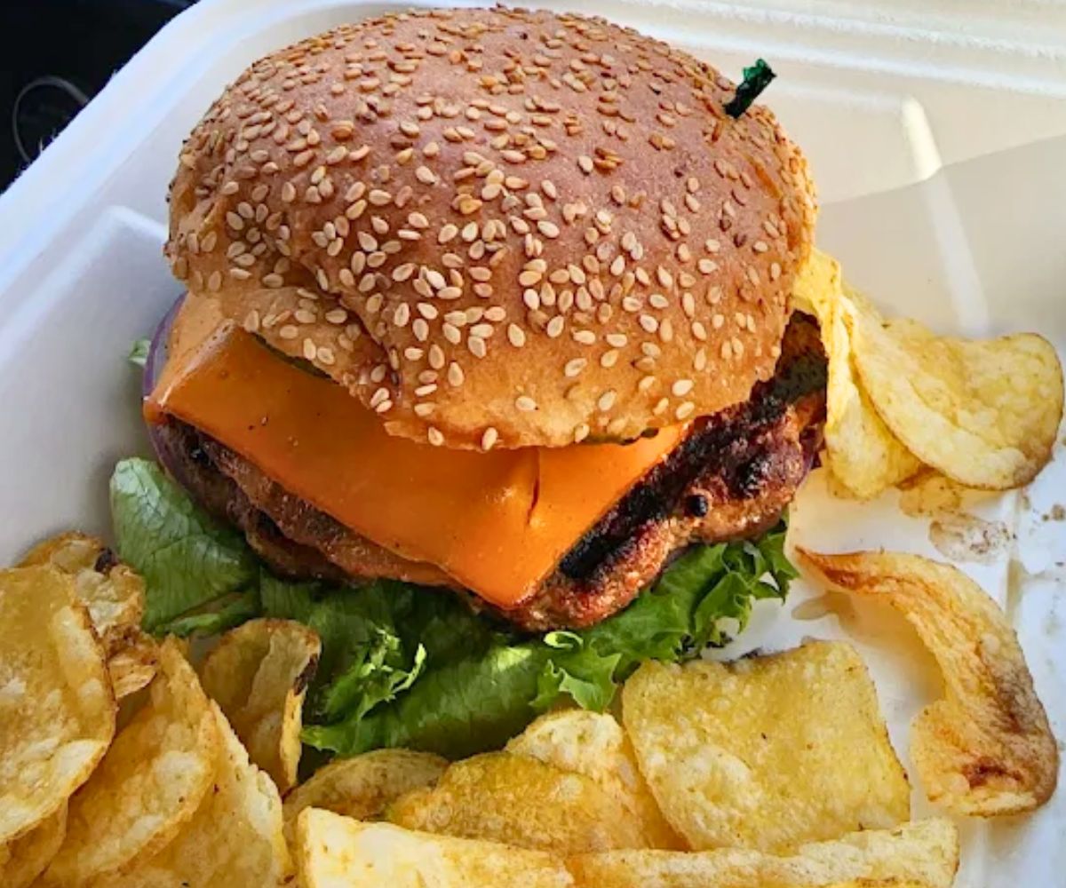Smoky Cheddar Burger at Hugo's in Fayetteville, Arkansas