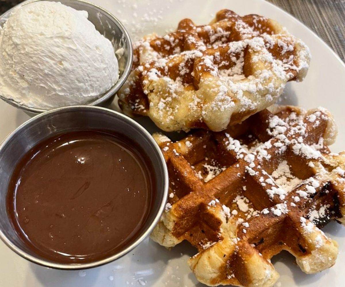 Liege Waffles at A Bite of Belgium in Las Cruces, NM