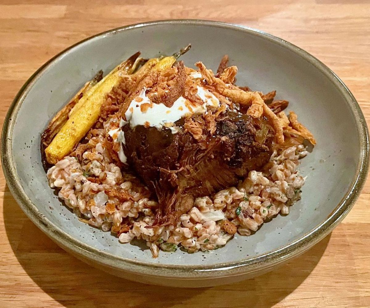 Braised Beef Short Ribs in The Flipside Restaurant in Rock Hill, South Carolina