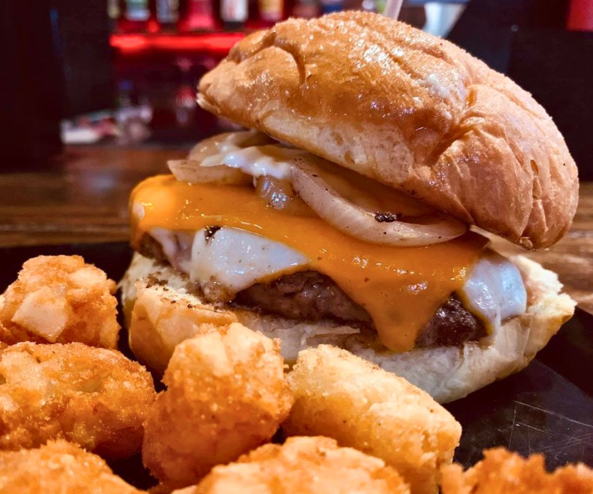 Butter Love Garlic Burger at Home Burger Bar in Appleton, WI