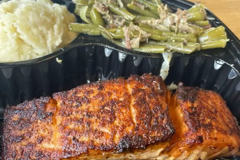Blackened Salmon at Ruby's Southern Comfort Kitchen in Bowie, MD