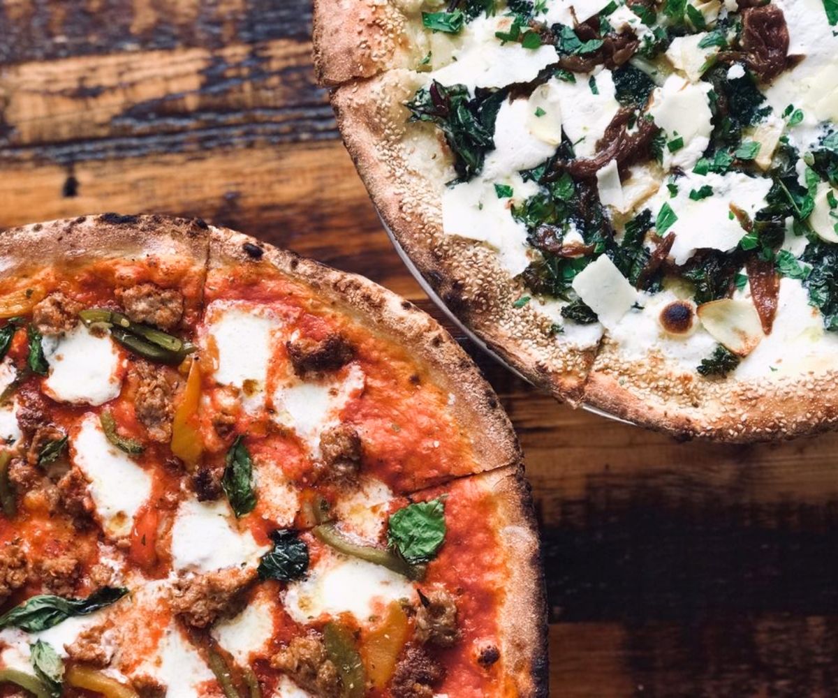 pizzas at Pizzeria La Rosa in New Rochelle, NY