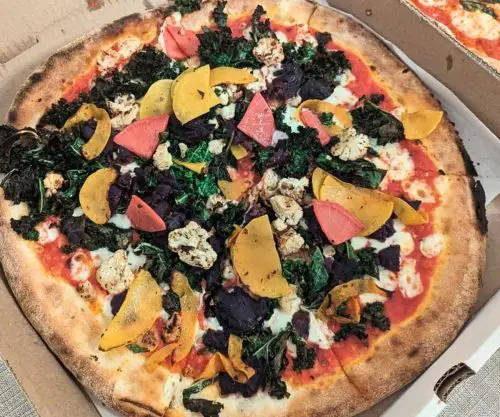 Veggie Pizza at Pizzeria La Rosa in New Rochelle, New York