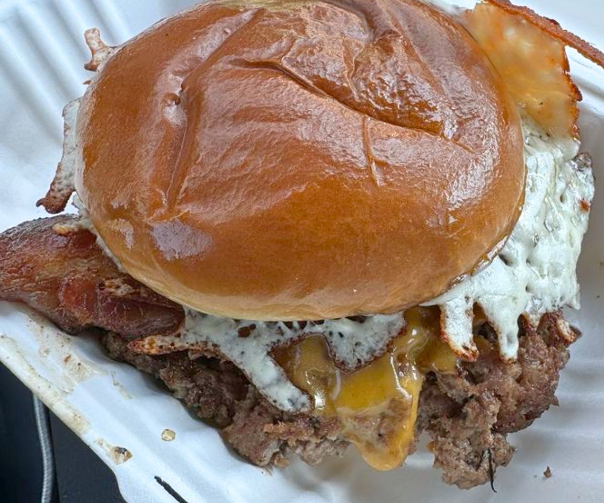 Pop'R Berry Burger at ro Man’s Sammiches in Erie, Pennsylvania