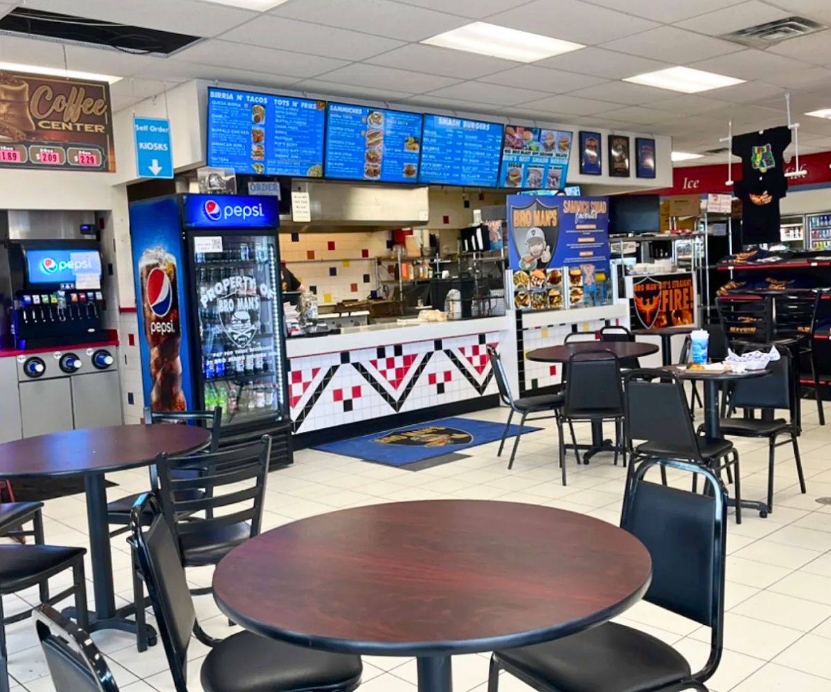 interior of Bro Man’s Sammiches in Erie, PA