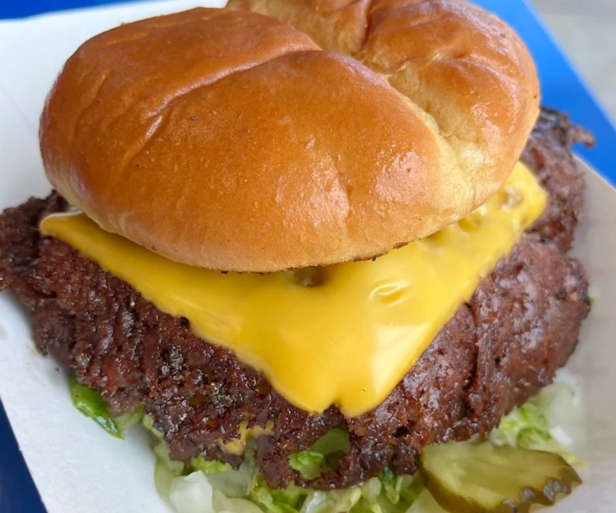smash burger at Bro Man’s Sammiches in Erie, Pennsylvania