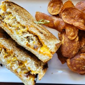 Arik's Epic Blackened Crab Grilled Cheese at Rik's Cafe in Hagerstown, Maryland