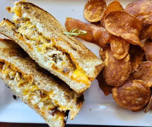 Arik's Epic Blackened Crab Grilled Cheese at Rik's Cafe in Hagerstown, Maryland